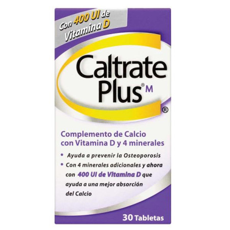CALTRATE PLUS 400UI 30 TBS CARBONATO DE CALCIO