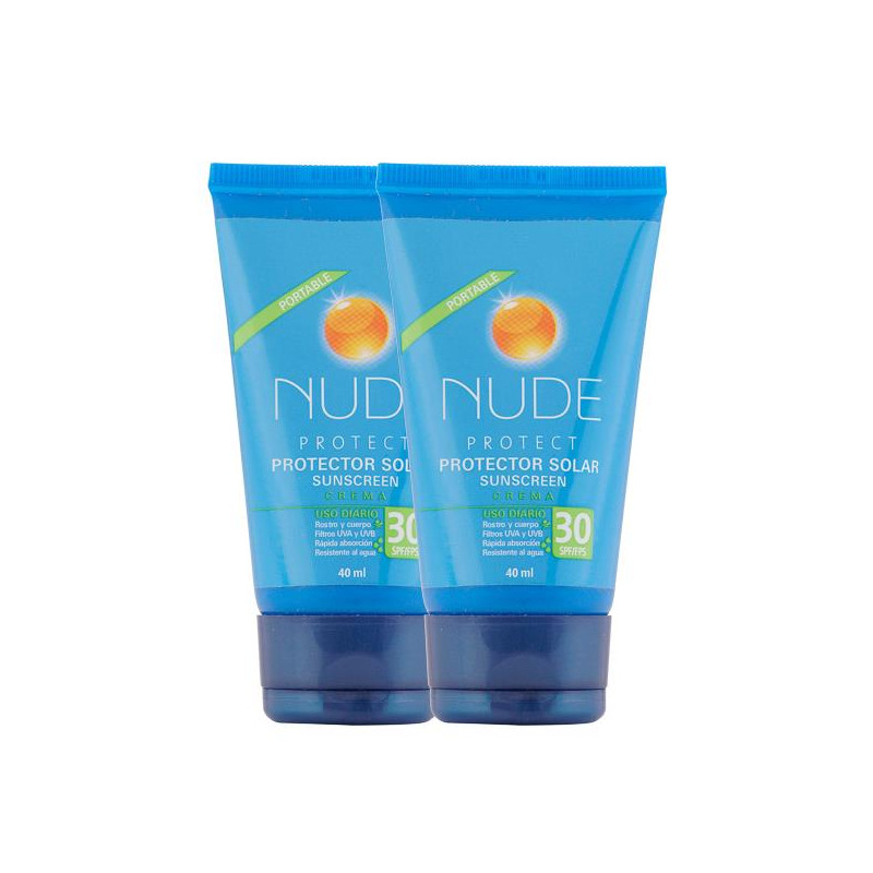 2 PROTECTOR NUDE SPF30 PORTABLE 40ML P.E PROTECTORES