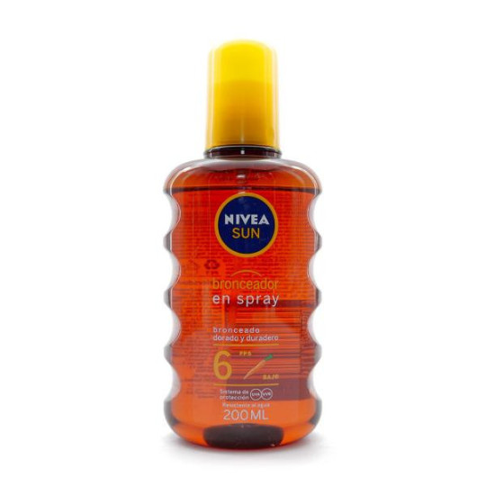 BRONC.NIVEA SUN ACEITE SPRAY FPS6 200 ML BRONCEADORES
