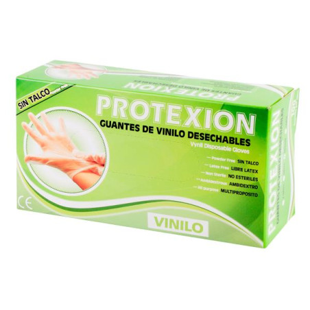 GUANTE EXAMEN VINILO PROTEX T.M 100 UDS GUANTES