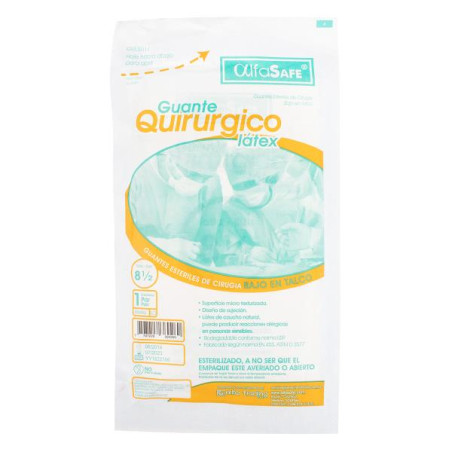 GUANTE ESTERIL ALFA 8 1/2 GUANTES DE CIRUGIA