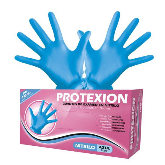 GUANTE EXAMEN NITRILO PROTEX T.S 100 UDS GUANTES DE CIRUGIA