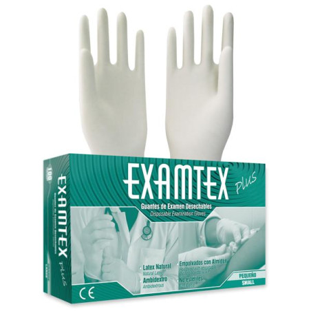 GUANTE EXAMTEX PROTEX 100 UDS T.S GUANTES DE CIRUGIA