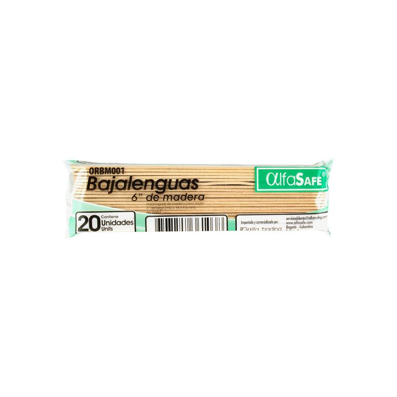 BAJALENGUAS ALFA SAFE 20 UDS BAJALENGUAS