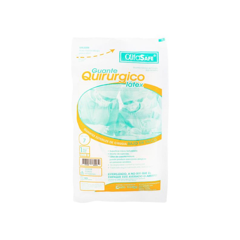GUANTE ESTERIL ALFA 7 GUANTES DE CIRUGIA GUANTE ESTERIL ALFA 7 GUANTES DE CIRUGIA