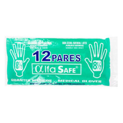 GUANTE CIRUGIA ALFA 8 1/2 12 UDS GUANTES DE CIRUGIA