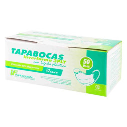 TAPABOCA DESECHABLE INVERF.BLAN.50 UDS