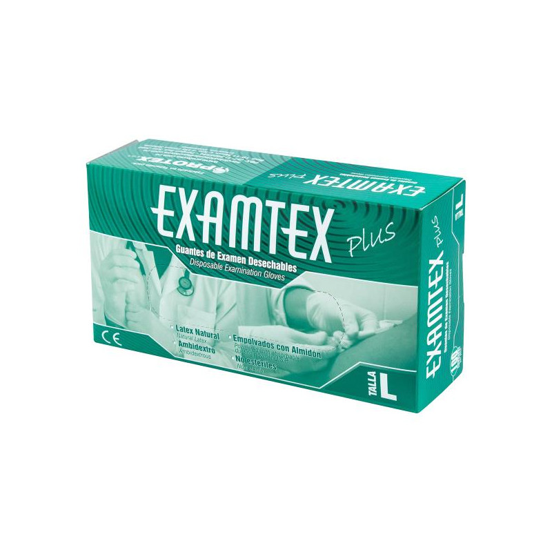 GUANTE EXAMTEX PROTEX 100 UDS T.L GUANTES DE CIRUGIA