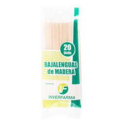 BAJALENGUAS INVERF. DE MADERA 20 UDS BAJALENGUAS