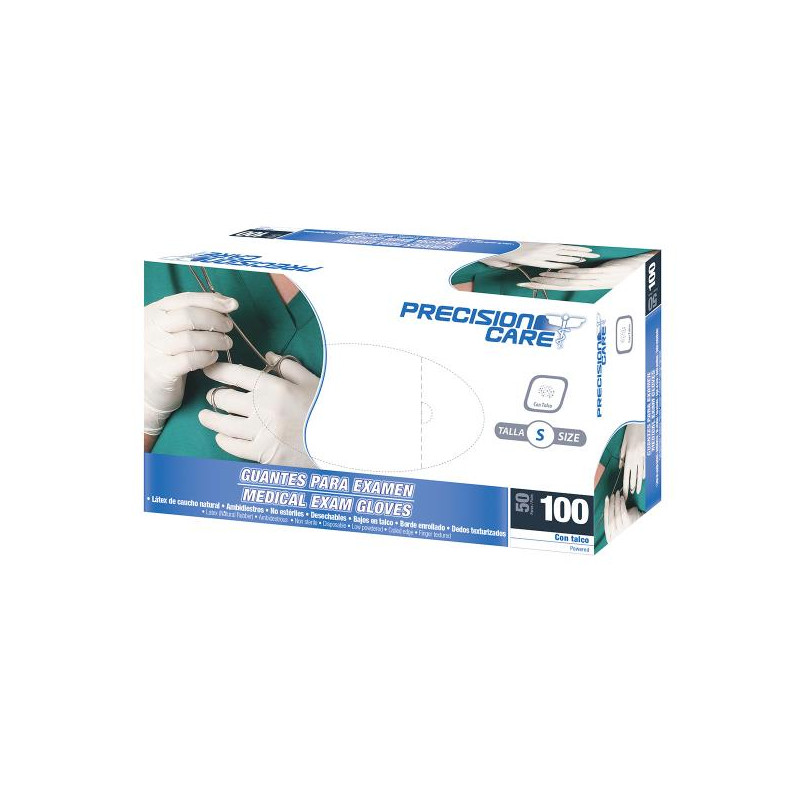 GUANTE DESECH.PRECISION LATEX 100 UDS S GUANTES DE CIRUGIA