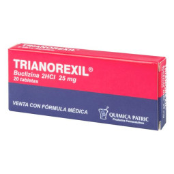 TRIANOREXIL 25 MG 20 TABLETAS BUCLIZINA