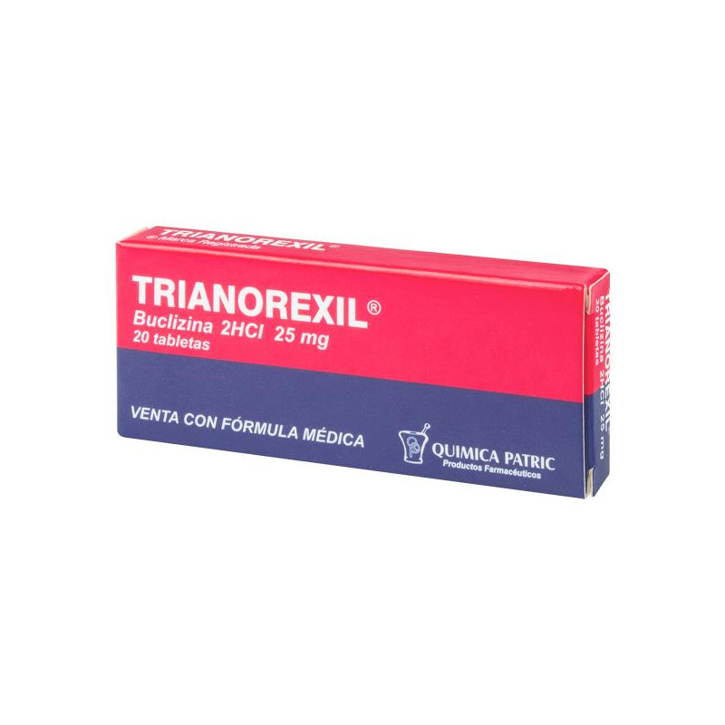 TRIANOREXIL 25 MG 20 TABLETAS BUCLIZINA