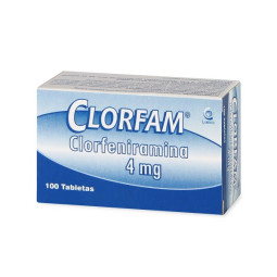 CLORFAM 4 MG 100 (PUMCV) TAB CLORFENIRAMINA