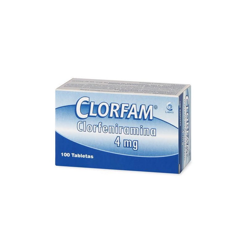 CLORFAM 4 MG 100 (PUMCV) TAB CLORFENIRAMINA
