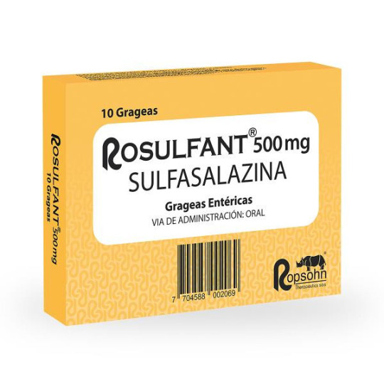 ROSULFANT 500 MG 10 GRAGEAS ENTER. SULFASALAZINA
