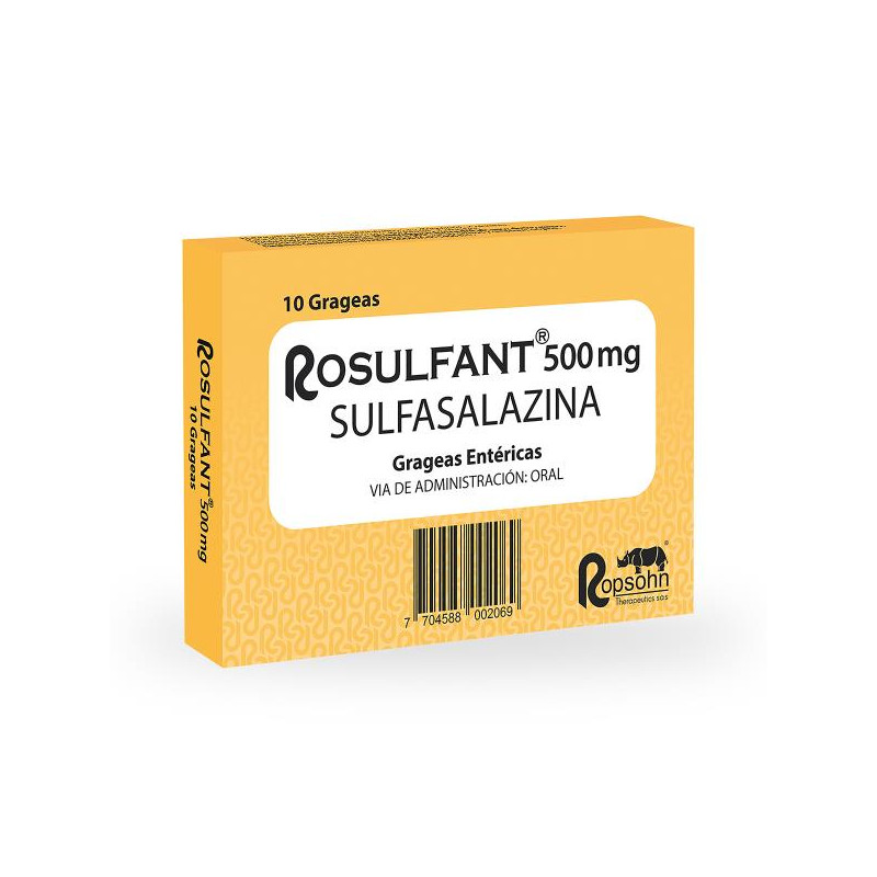 ROSULFANT 500 MG 10 GRAGEAS ENTER. SULFASALAZINA