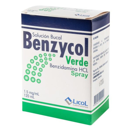 BENZYCOL SPRAY VERDE 120 ML BENCIDAMINA
