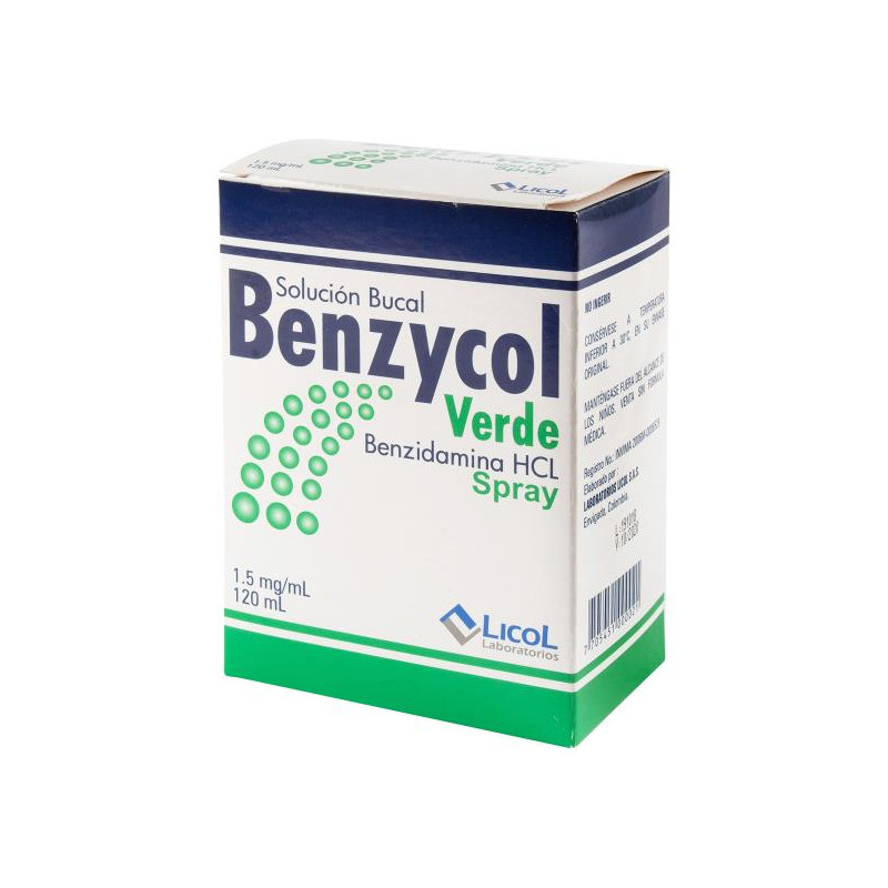 BENZYCOL SPRAY VERDE 120 ML BENCIDAMINA