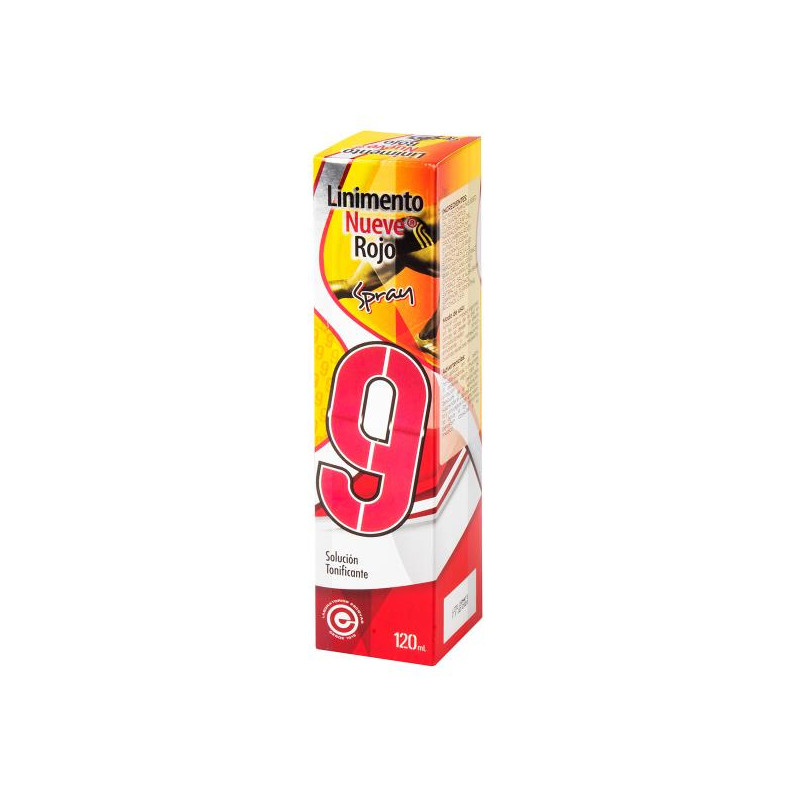 LINIMENTO 9 ROJO SPRAY 120 ML MENTOL ALCANFOR SALICI.METILO LINIMENTO 9 ROJO SPRAY 120 ML MENTOL ALCANFOR SALICI.METILO