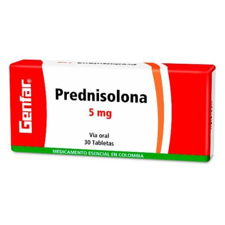 PREDNISOLONA 5 MG 30 TABLETAS GF PREDNISOLONA