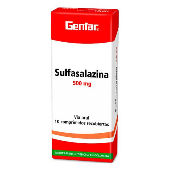 SULFASALAZINA 500 MG 10 TABLETAS W SULFASALAZINA