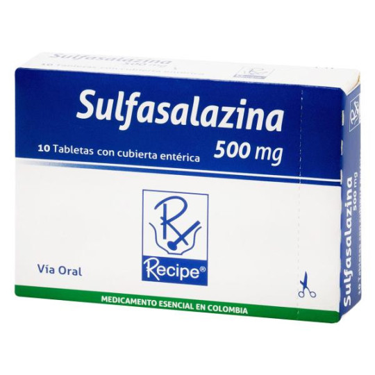 SULFASALAZINA 500 MG 10 TABLETAS RC SULFASALAZINA SULFASALAZINA 500 MG 10 TABLETAS RC SULFASALAZINA