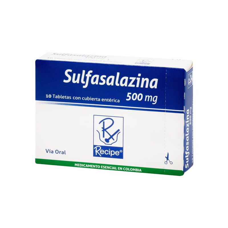 SULFASALAZINA 500 MG 10 TABLETAS RC SULFASALAZINA SULFASALAZINA 500 MG 10 TABLETAS RC SULFASALAZINA