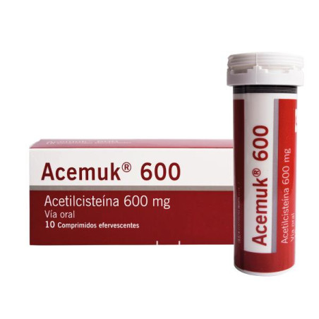 ACEMUK 600 MG 10 COMPRIMIDOS ACETILCISTEINA