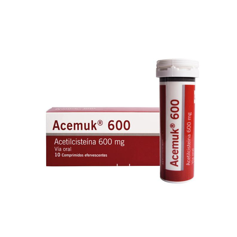 ACEMUK 600 MG 10 COMPRIMIDOS ACETILCISTEINA ACEMUK 600 MG 10 COMPRIMIDOS ACETILCISTEINA