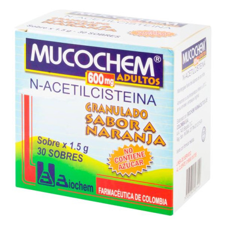 MUCOCHEM 600 MG NARANJA 30 SBS ACETILCISTEINA