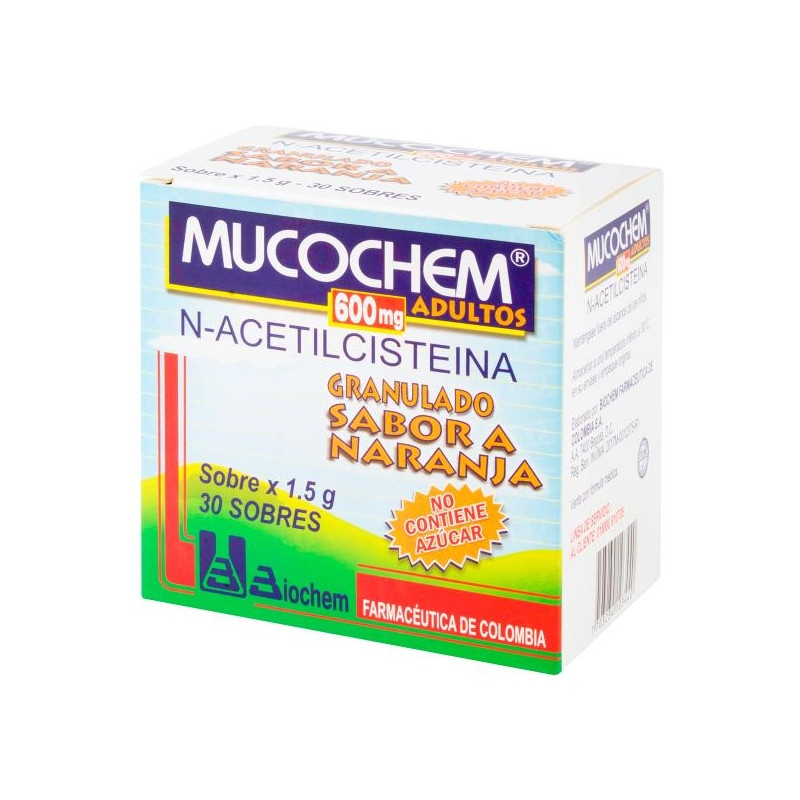 MUCOCHEM 600 MG NARANJA 30 SBS ACETILCISTEINA