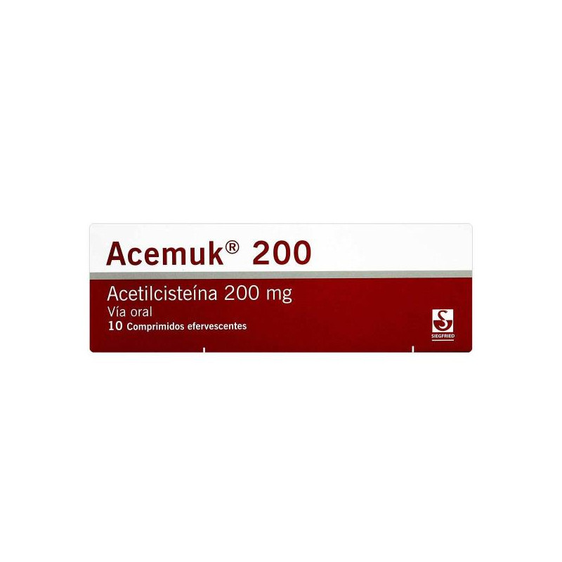 ACEMUK 200 MG 10 TAB EFER ACETILCISTEINA