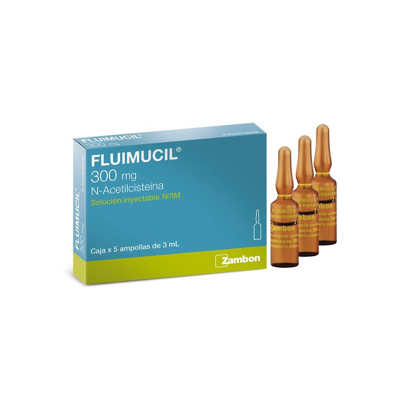 FLUIMUCIL 3 ML 5 AMPOLLAS I.V. E INHALA ACETILCISTEINA
