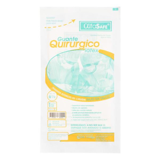 GUANTE ESTERIL ALFA 6 1/2 GUANTES DE CIRUGIA
