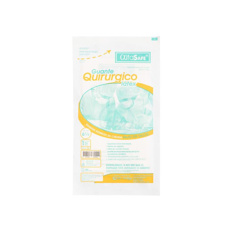 GUANTE ESTERIL ALFA 6 1/2 GUANTES DE CIRUGIA
