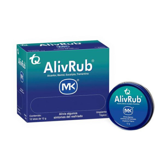 ALIVRUB LATA 12 GR 12 UDS MK SALICILATO DE METILO-MENTOL-ALCANFOR