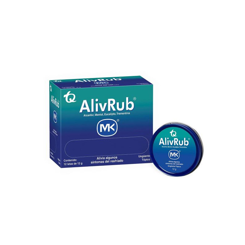 ALIVRUB LATA 12 GR 12 UDS MK SALICILATO DE METILO-MENTOL-ALCANFOR