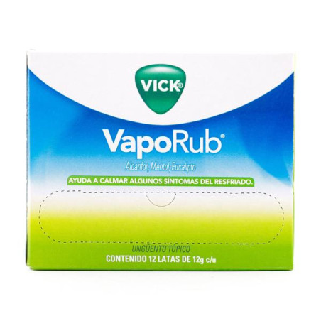 VICK VAPORUB 12 GR 12 UDS SALICILATO DE METILO-MENTOL-ALCANFOR
