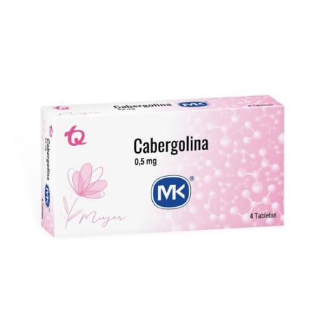CABERGOLINA 0.5 MG 4 TABLETAS MK CABERGOLINA