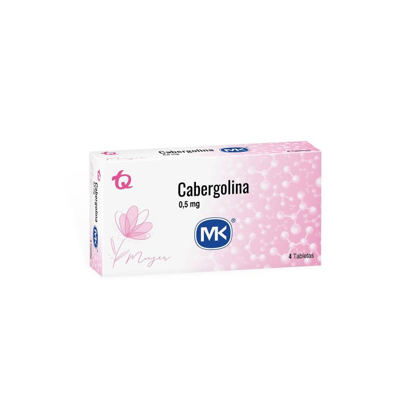 CABERGOLINA 0.5 MG 4 TABLETAS MK CABERGOLINA
