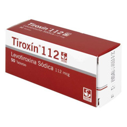TIROXIN 112 MCG 50 TABLETAS(PB) LEVOTIROXINA SODICA