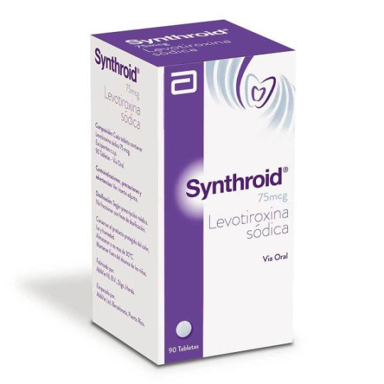 SYNTHROID 75 MCG POTE 90 TAB LEVOTIROXINA SYNTHROID 75 MCG POTE 90 TAB LEVOTIROXINA