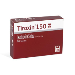 TIROXIN 150 MG 50 TABLETAS(PB) LEVOTIROXINA SODICA