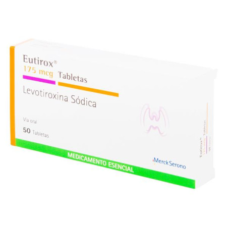 EUTIROX 175 MCG 50 TABLETAS (DA) LEVOTIROXINA SODICA