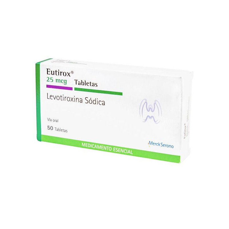 EUTIROX 25 MCG 50 TABLETAS LEVOTIROXINA SODICA EUTIROX 25 MCG 50 TABLETAS LEVOTIROXINA SODICA