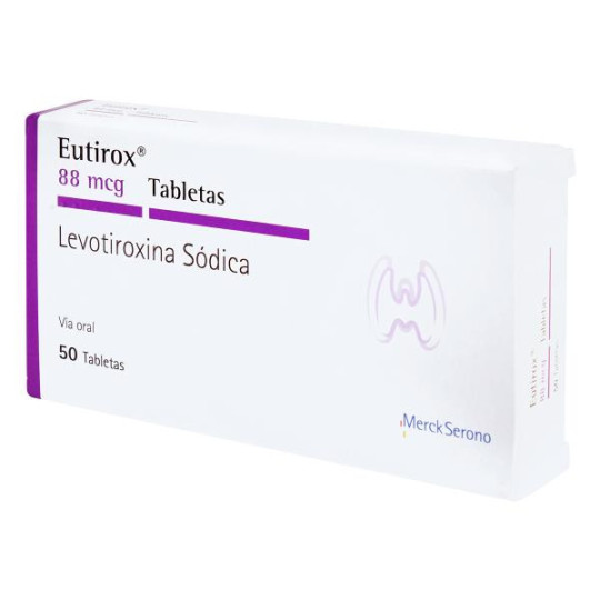 EUTIROX 88 MCG 50 TABLETAS LEVOTIROXINA SODICA