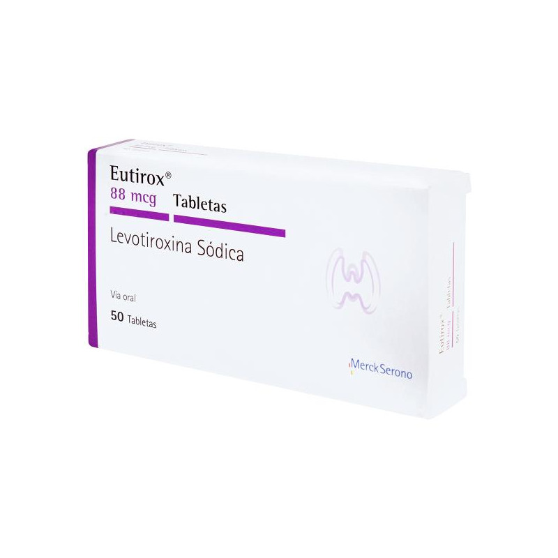 EUTIROX 88 MCG 50 TABLETAS LEVOTIROXINA SODICA