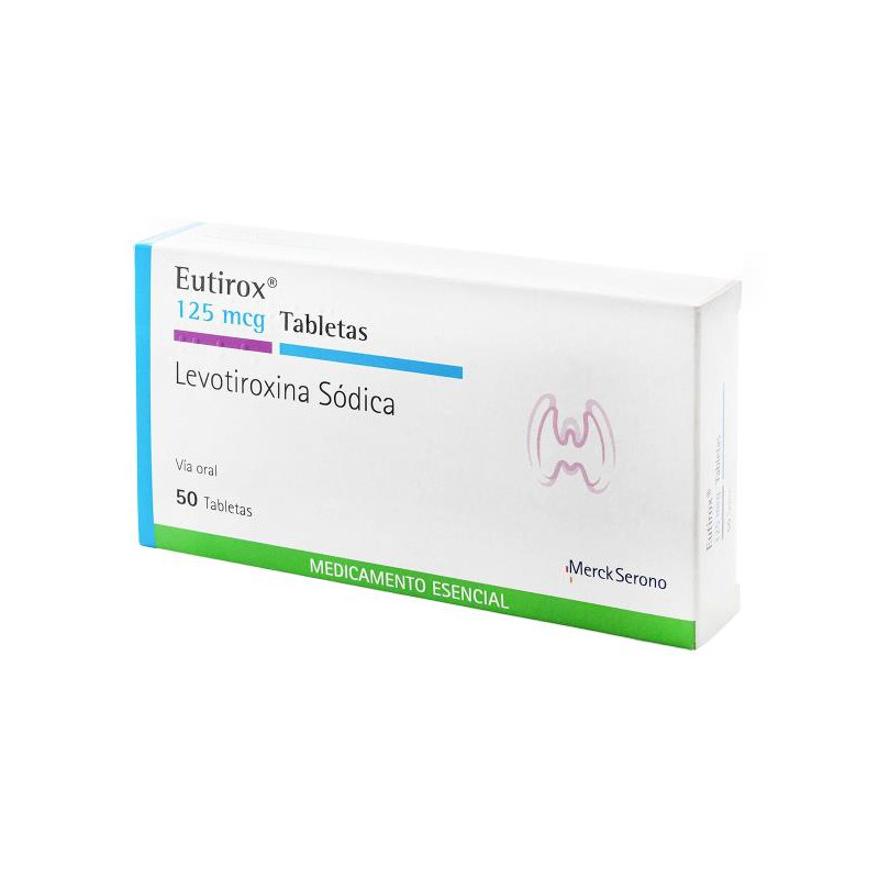 EUTIROX 125 MCG 50 TABLETAS (DA) LEVOTIROXINA SODICA