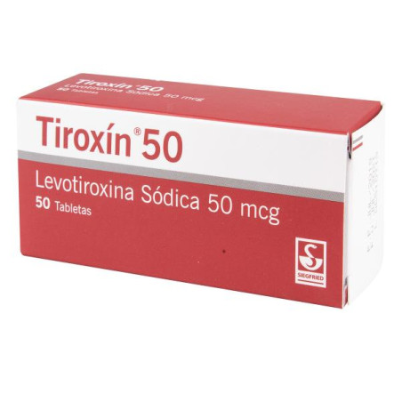 TIROXIN 50 MG 50 TABLETAS(PB) LEVOTIROXINA SODICA