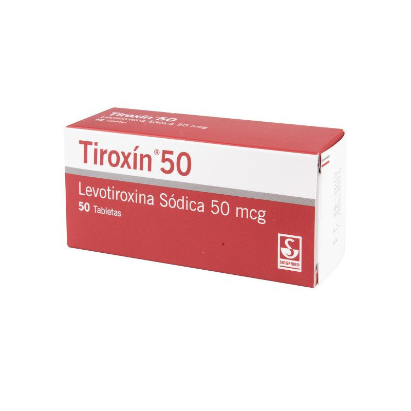 TIROXIN 50 MG 50 TABLETAS(PB) LEVOTIROXINA SODICA